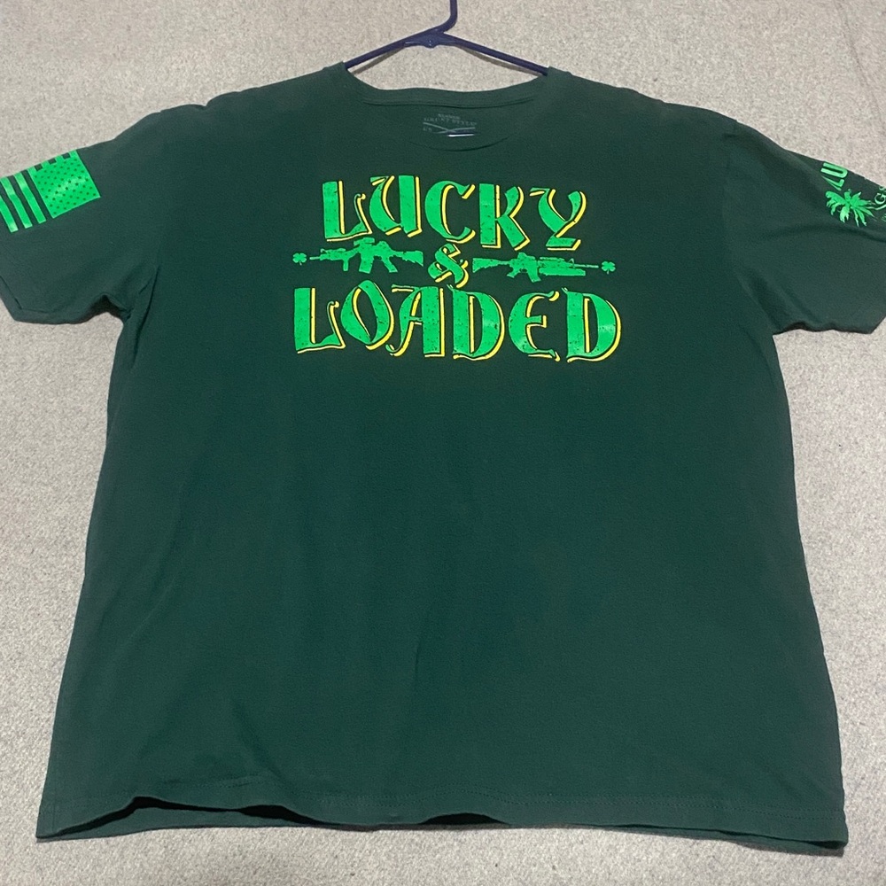 Grunt Style Dark Green Lucky & Loaded Tee